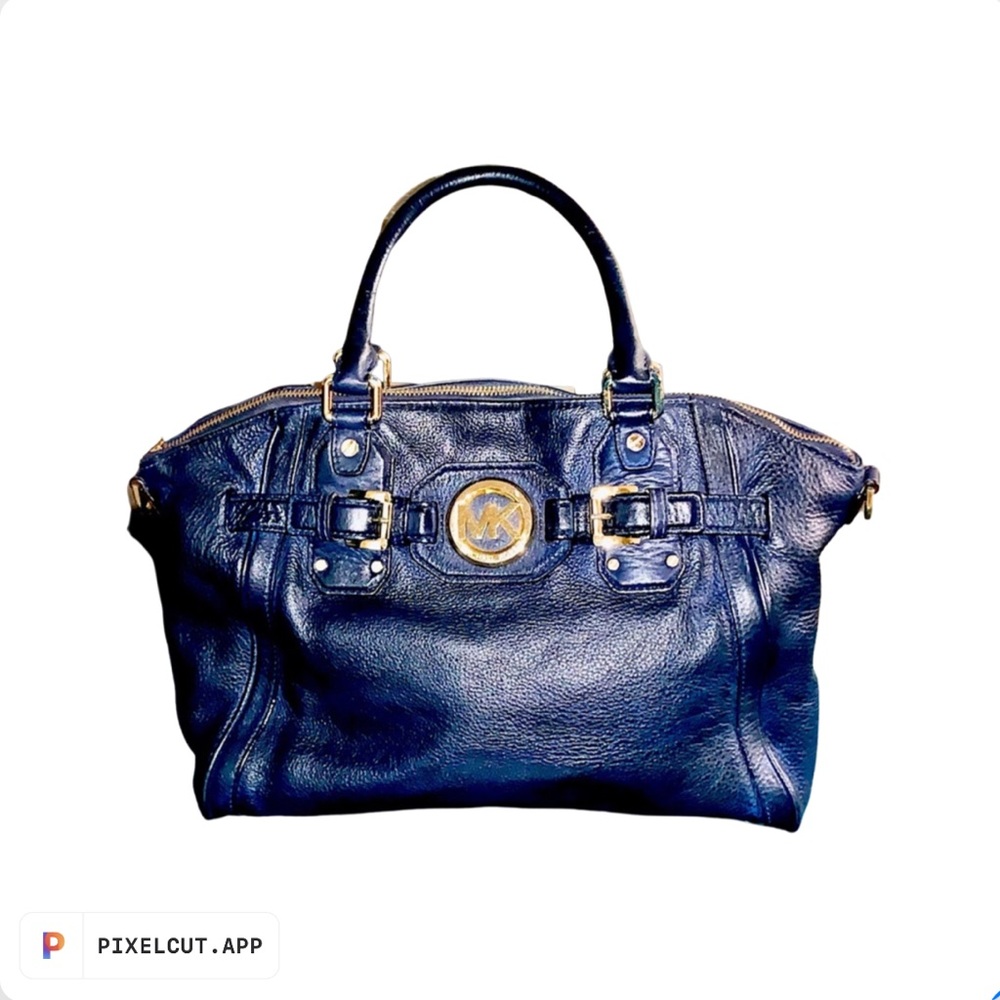 Michael Kors Navy blue Leather Satchel W straps
